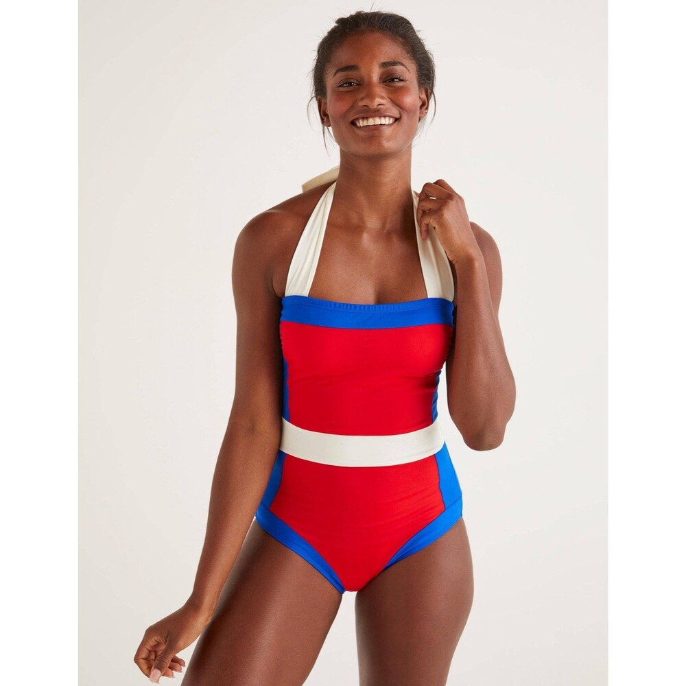 Boden Red and Blue One Piece Swimsuit
